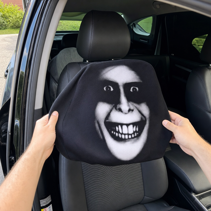 GrinRide Grinning Car Headrest Cover
