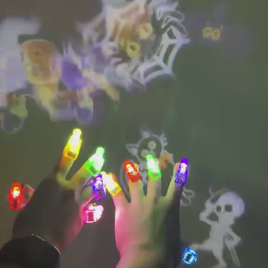 LED Light-Up Finger Projector Rings Party Favors