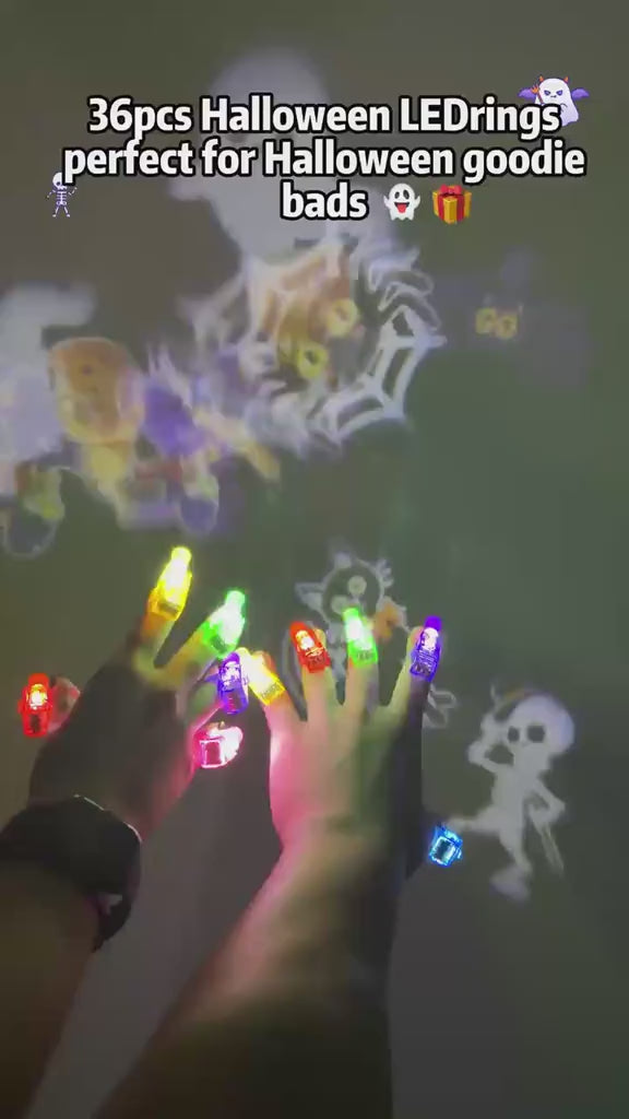 LED Light-Up Finger Projector Rings Party Favors